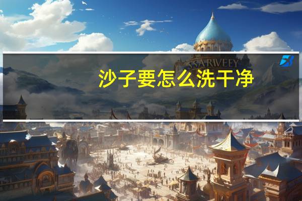 沙子要怎么洗干净
