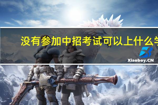 没有参加中招考试可以上什么学