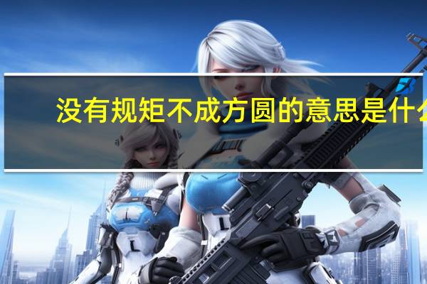 没有规矩不成方圆的意思是什么