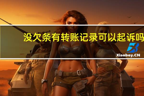 没欠条有转账记录可以起诉吗