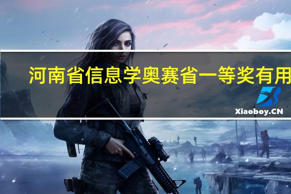 河南省信息学奥赛省一等奖有用吗