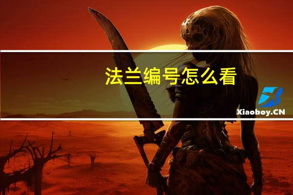 法兰编号怎么看