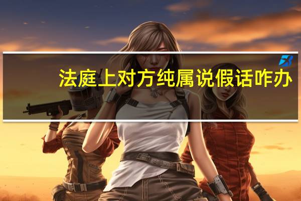 法庭上对方纯属说假话咋办