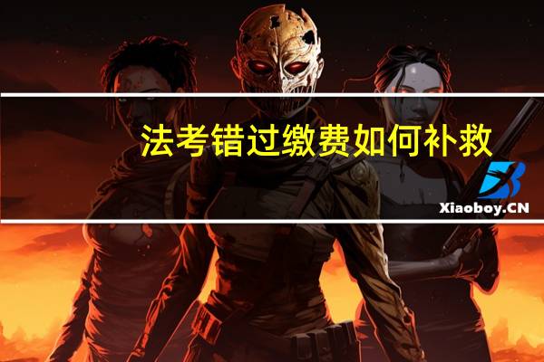法考错过缴费如何补救