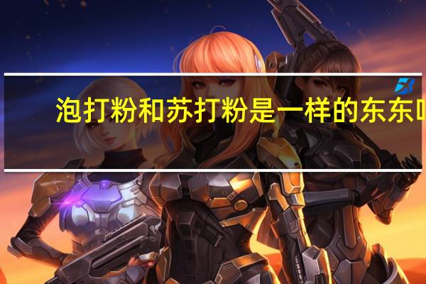 泡打粉和苏打粉是一样的东东吗