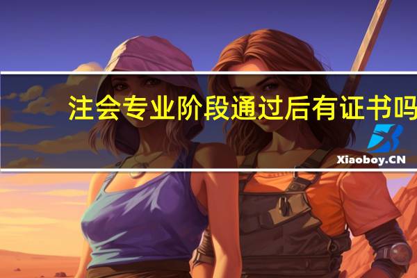 注会专业阶段通过后有证书吗