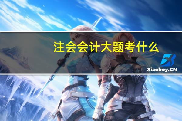 注会会计大题考什么