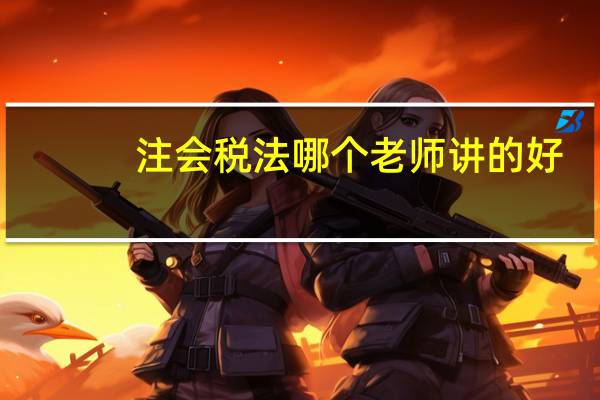 注会税法哪个老师讲的好