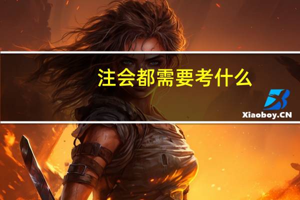 注会都需要考什么