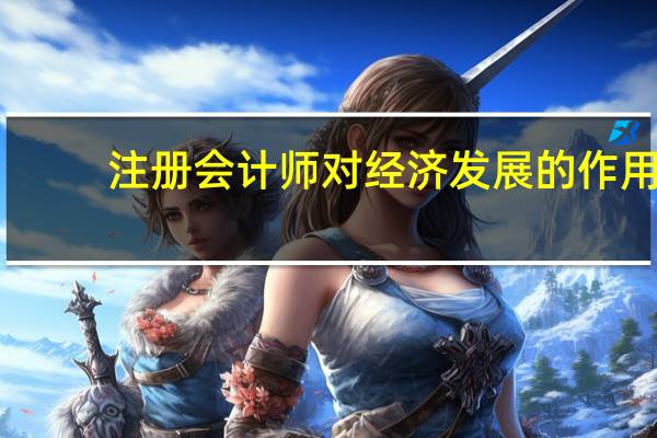 注册会计师对经济发展的作用