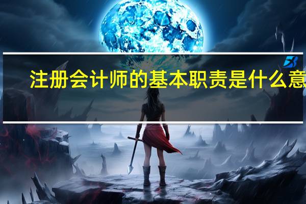 注册会计师的基本职责是什么意思