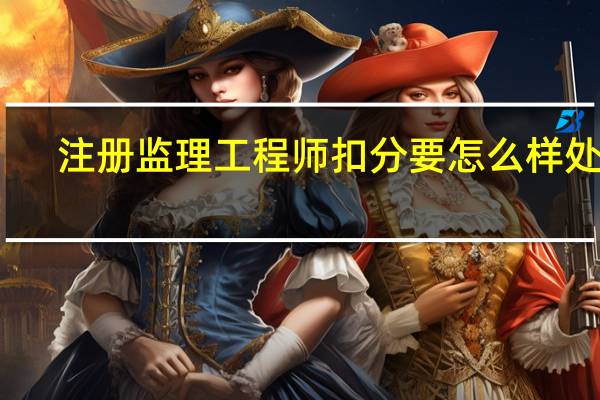 注册监理工程师扣分要怎么样处理