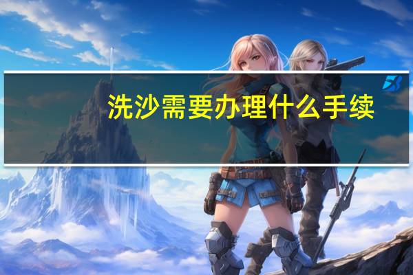 洗沙需要办理什么手续