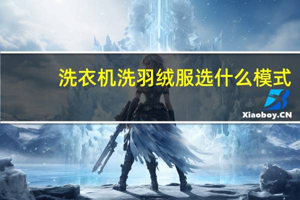 洗衣机洗羽绒服选什么模式