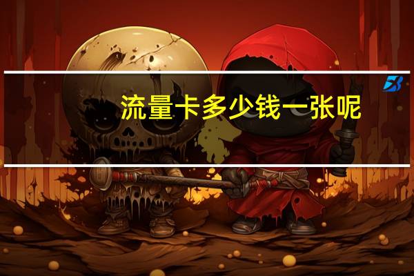 流量卡多少钱一张呢