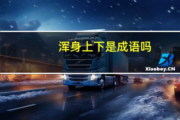 浑身上下是成语吗