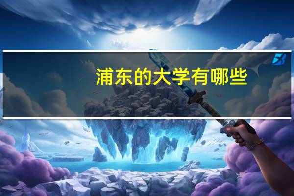 浦东的大学有哪些