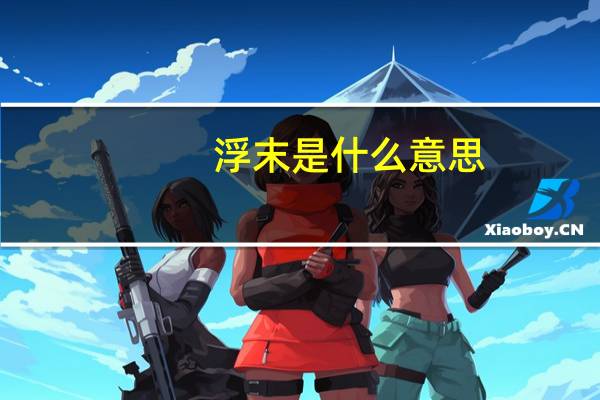 浮末是什么意思