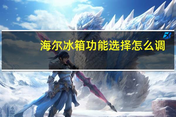 海尔冰箱功能选择怎么调