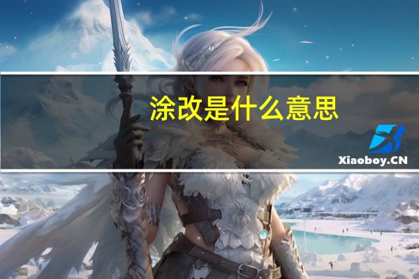 涂改是什么意思