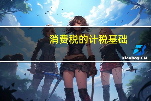 消费税的计税基础