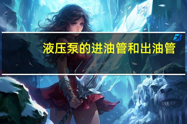 液压泵的进油管和出油管