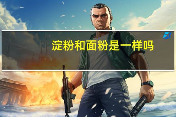 淀粉和面粉是一样吗