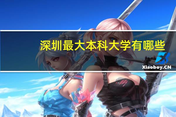 深圳最大本科大学有哪些