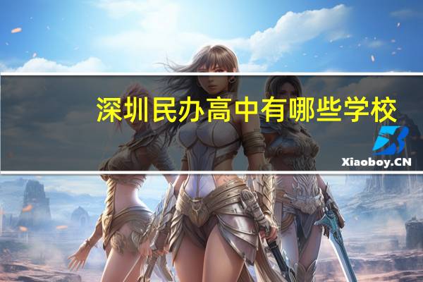 深圳民办高中有哪些学校