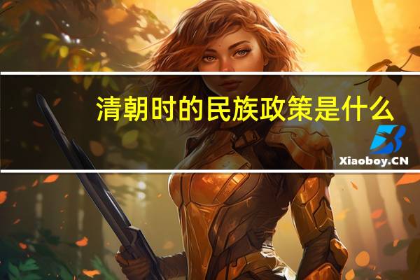 清朝时的民族政策是什么