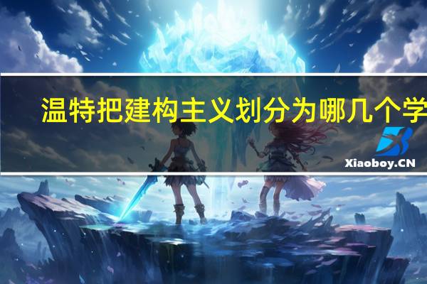 温特把建构主义划分为哪几个学派