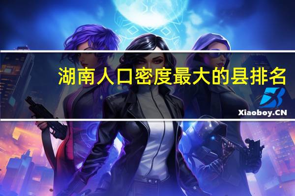 湖南人口密度最大的县排名