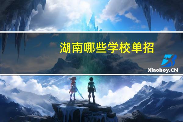 湖南哪些学校单招