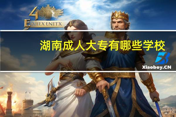 湖南成人大专有哪些学校