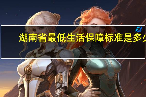 湖南省最低生活保障标准是多少