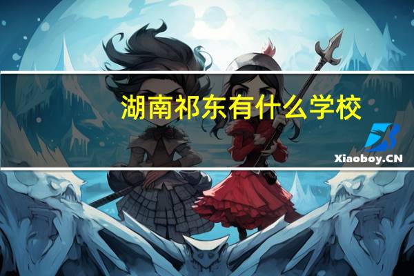 湖南祁东有什么学校