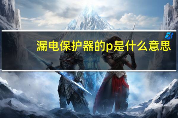 漏电保护器的p是什么意思
