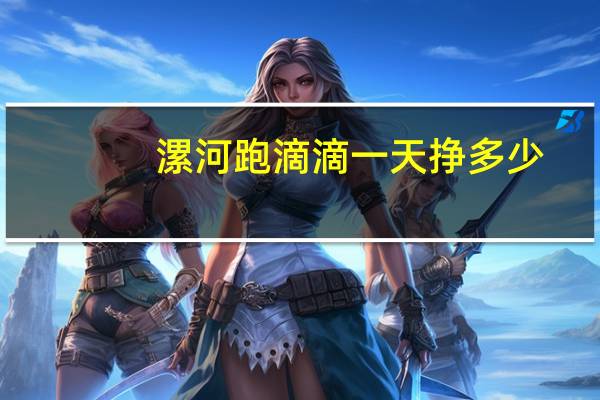 漯河跑滴滴一天挣多少