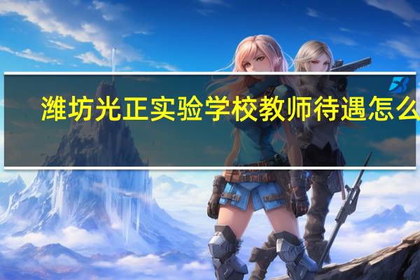 潍坊光正实验学校教师待遇怎么样
