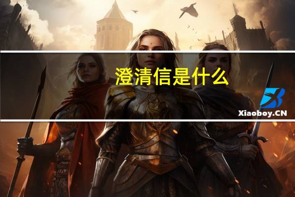 澄清信是什么