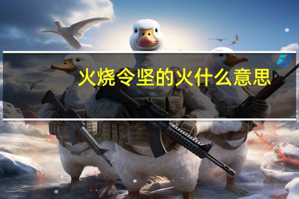火烧令坚的火什么意思