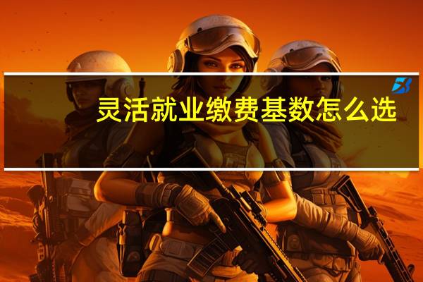 灵活就业缴费基数怎么选