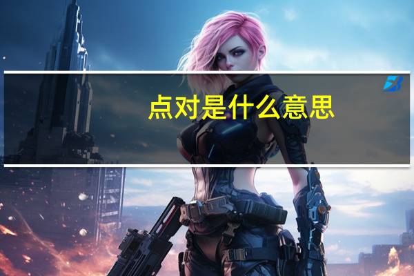 点对是什么意思