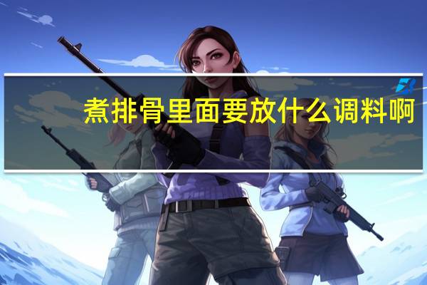 煮排骨里面要放什么调料啊