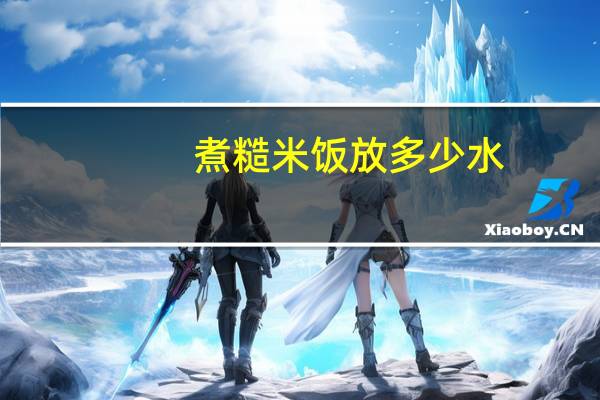 煮糙米饭放多少水