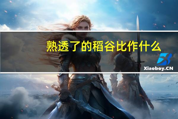 熟透了的稻谷比作什么
