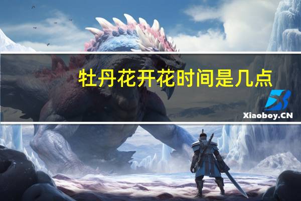 牡丹花开花时间是几点