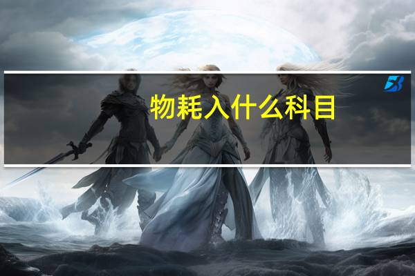 物耗入什么科目