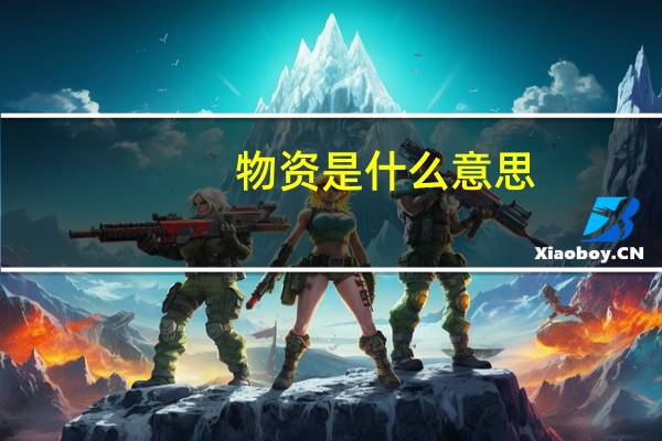 物资是什么意思