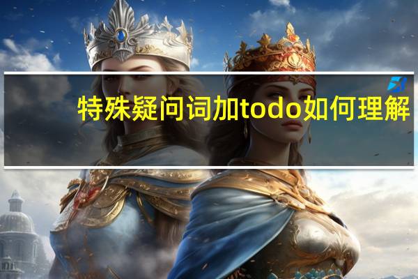 特殊疑问词加todo如何理解